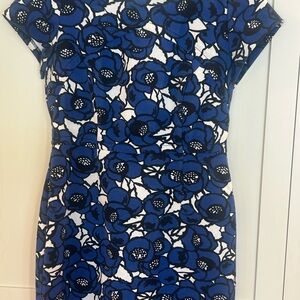 Talbots Blue and White Floral Dress